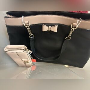 Kate Spade Black and Cream Tote Set